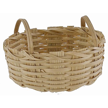 Cesta ovalada de mimbre con asas de 5x3,7x3,1 cm de altura para
