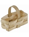 Cesto rettangolare in vimini con manico cm 3,1x1,7x2,7 h