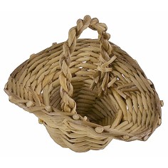 Basket with edge and handle 5.5x4x4.5 cm h nativity scene small