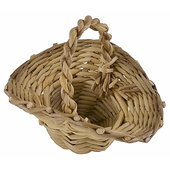 Cesta con borde y asa cm 5,5x4x4,5 h miniaturas para belén
