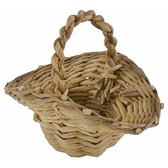 Basket with edge and handle 5.5x4x4.5 cm h nativity scene small 2