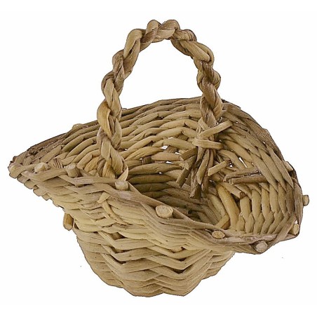 Cesta con borde y asa cm 5,5x4x4,5 h miniaturas para belén