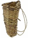 Cesta de mimbre de 4,3x3,2x6,2 cm de altura miniaturas para