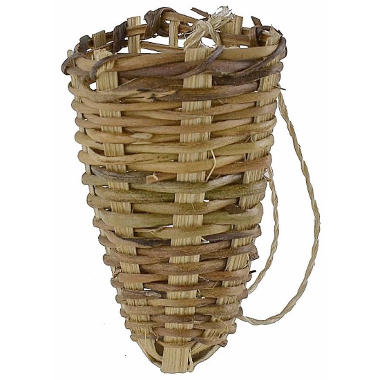 Cesta de mimbre de 4,3x3,2x6,2 cm de altura miniaturas para