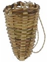Cesta de mimbre de 4,3x3,2x6,2 cm de altura miniaturas para
