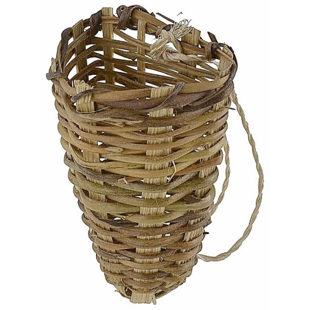 Cesta de mimbre de 4,3x3,2x6,2 cm de altura miniaturas para