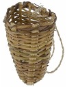 Cesta de mimbre de 4,3x3,2x6,2 cm de altura miniaturas para