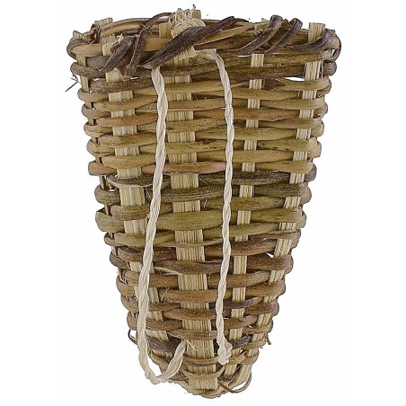 Cesta de mimbre de 4,3x3,2x6,2 cm de altura miniaturas para