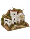Set of 6 groups of nativity scene houses 15x10.5x10 cm h