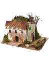 Set of 6 groups of nativity scene houses 15x10.5x10 cm h