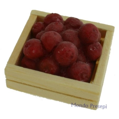 Caja de lujo Manzanas rojas cm 3x2,8 Mundo Pesebres