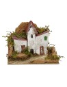 Set 6 gruppi di casette per presepe cm 15x10,5x10 h sughero