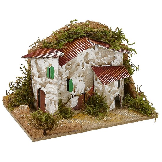 Conjunto de 6 grupos de casitas para belén de 15x10,5x10 cm h