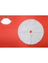 Alfombra de piel blanca ø 100 cm para cubrir el árbol de Navidad
