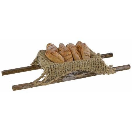 Manilla de madera con pan de altura, estatuas, pan, manilla