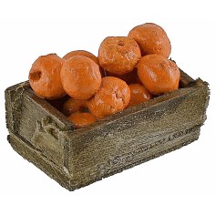 Caja de madera con naranjas cm 3,3x2,1x1,4 h altura