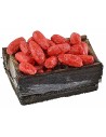 Caja de madera con tomates cm 3,4x2x1,4 h