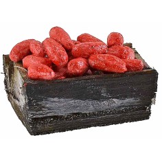 Caja de madera con tomates de 3,4x2x1,4 cm de altura. 2