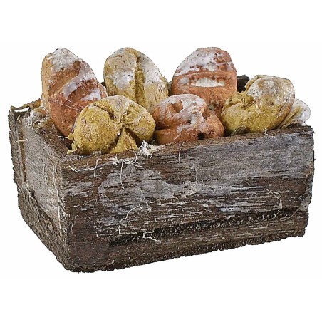 Cassetta in legno con pane cm 3x1,8x1,4 h altezza, cassetta