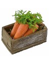 Caja de madera con zanahorias cm 3,2x2,1x1,4 h