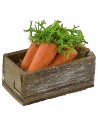 Caja de madera con zanahorias cm 3,2x2,1x1,4 h