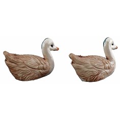 Set de 2 gansos de PVC de 2,5 cm para estatuas de 8-10 cm. 2
