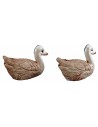 Set de 2 gansos de PVC de 2,5 cm para estatuas de 8-10 cm.