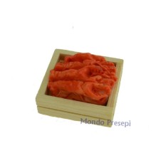 Caja de lujo de camarones rojos cm 3x2,8 Mundo Pesebres