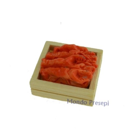 Lux box with red prawns 3x2.8 cm