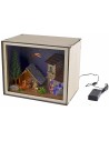 Nativity box con statuine e luci cm 24,5x16,6x20 h legno