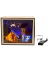 Nativity box with figurines and lights 24.5x16.6x20 cm h