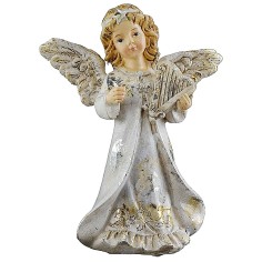 Angelo con lira in resina 12 cm resina, lira, altezza, angelo