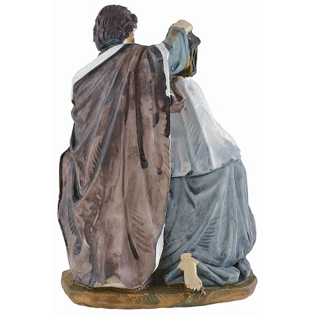 Natività in resina cm 7x4,5x10,5 h resina, giuseppe, destra
