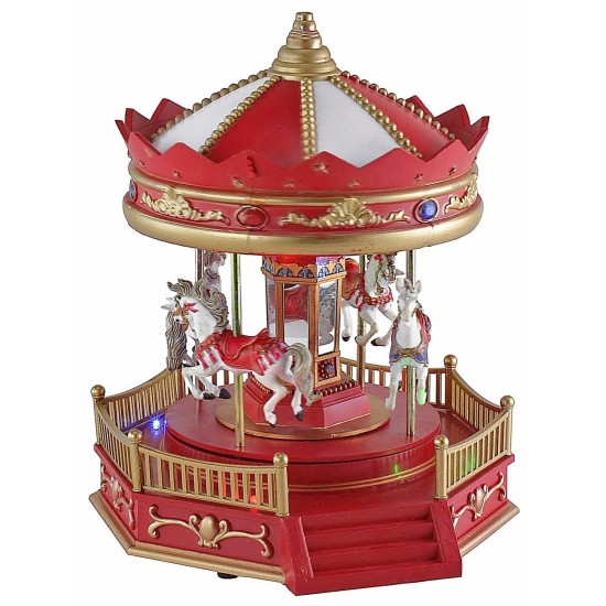 Carousel carousel with horses powered by batteries with music