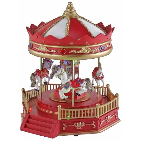 Carousel carousel with horses powered by batteries with music