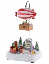 Christmas scenario with battery-operated airship complete with