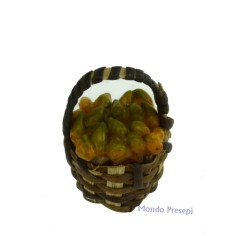 Cesta lux ø 2,7 con peras Mondo Presepi