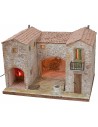 Casolare stuccato con forno funzionante illuminato cm 50x40x35 h