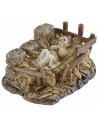 Niño Jesús con cuna de resina Landi Moranduzzo serie 15 cm