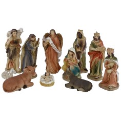 Nativity set from 11 subjects in series from 20 cm in resin 2