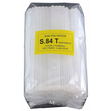 1 kg di colla a caldo trasparente ø 7 mm L.200 mm colla