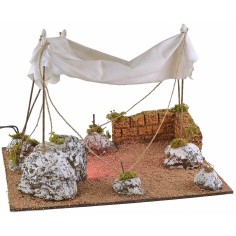 Tenda araba con luce cm 35x28,5x25 h tenda, altezza, sughero