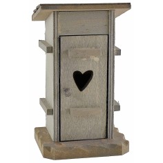 Letrina de madera para pesebre de 7x6x12 cm, madera, altura, puerta.