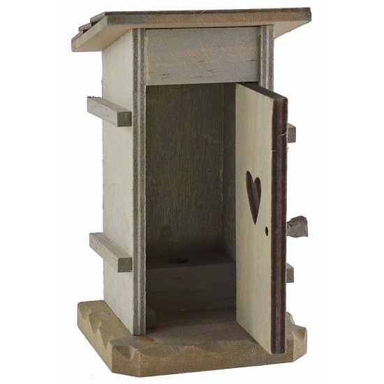 Latrina in legno per presepe cm 7x6x12 h legno, altezza, porta