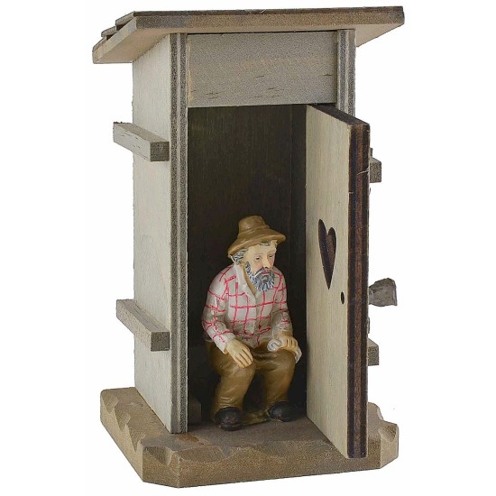 copy of Latrina in legno per presepe cm 6x6x13 h