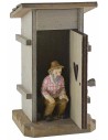 Latrina in legno per presepe cm 7x6x12 h