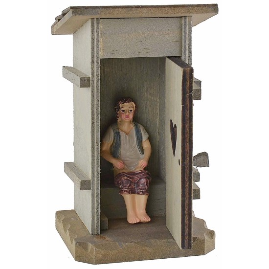 Latrina in legno per presepe cm 7x6x12 h legno, altezza, porta