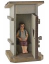 Latrina in legno per presepe cm 7x6x12 h