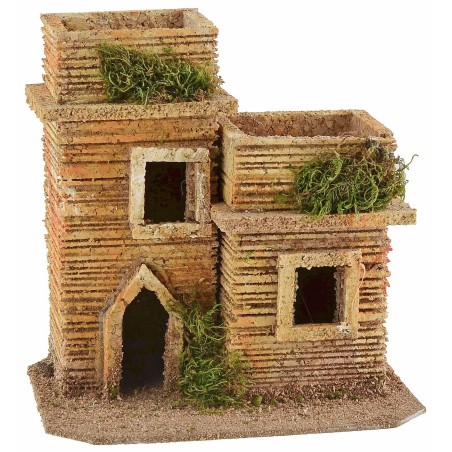 Casa araba doppia 13,5x10,5x14 h altezza, legno, casa, statue