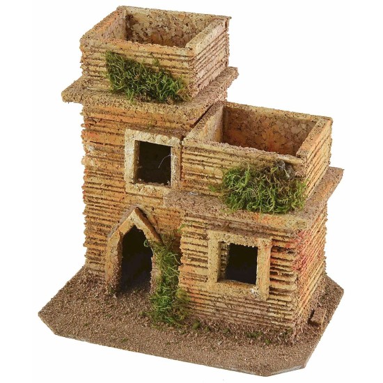 Casa árabe doble 13,5x10,5x14 h altura, madera, casa, estatuas